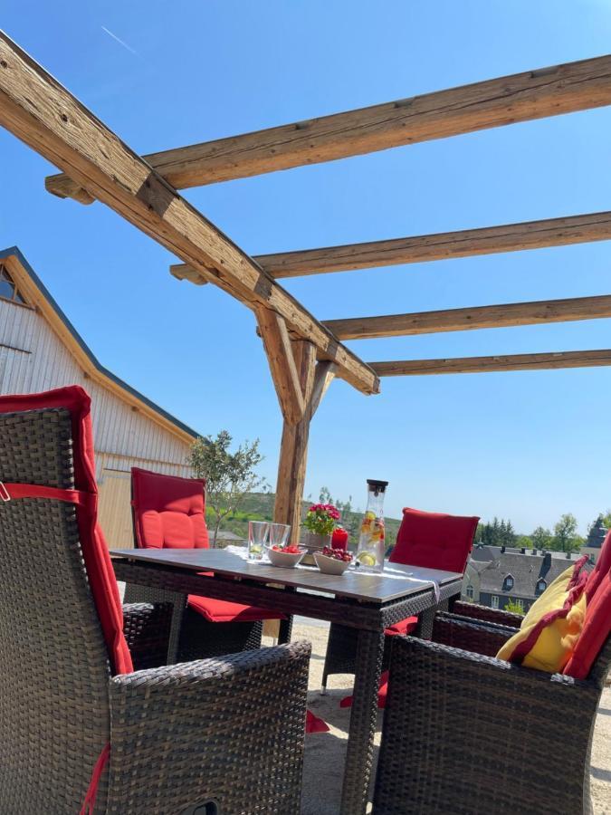Chalet-Ferienwohnung Aehrenglueck, 70 Qm, Wellness/Fitness/Sauna - Bergroedelhof Feilitzsch 外观 照片