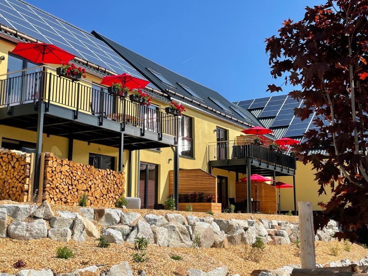 Chalet-Ferienwohnung Aehrenglueck, 70 Qm, Wellness/Fitness/Sauna - Bergroedelhof Feilitzsch 外观 照片